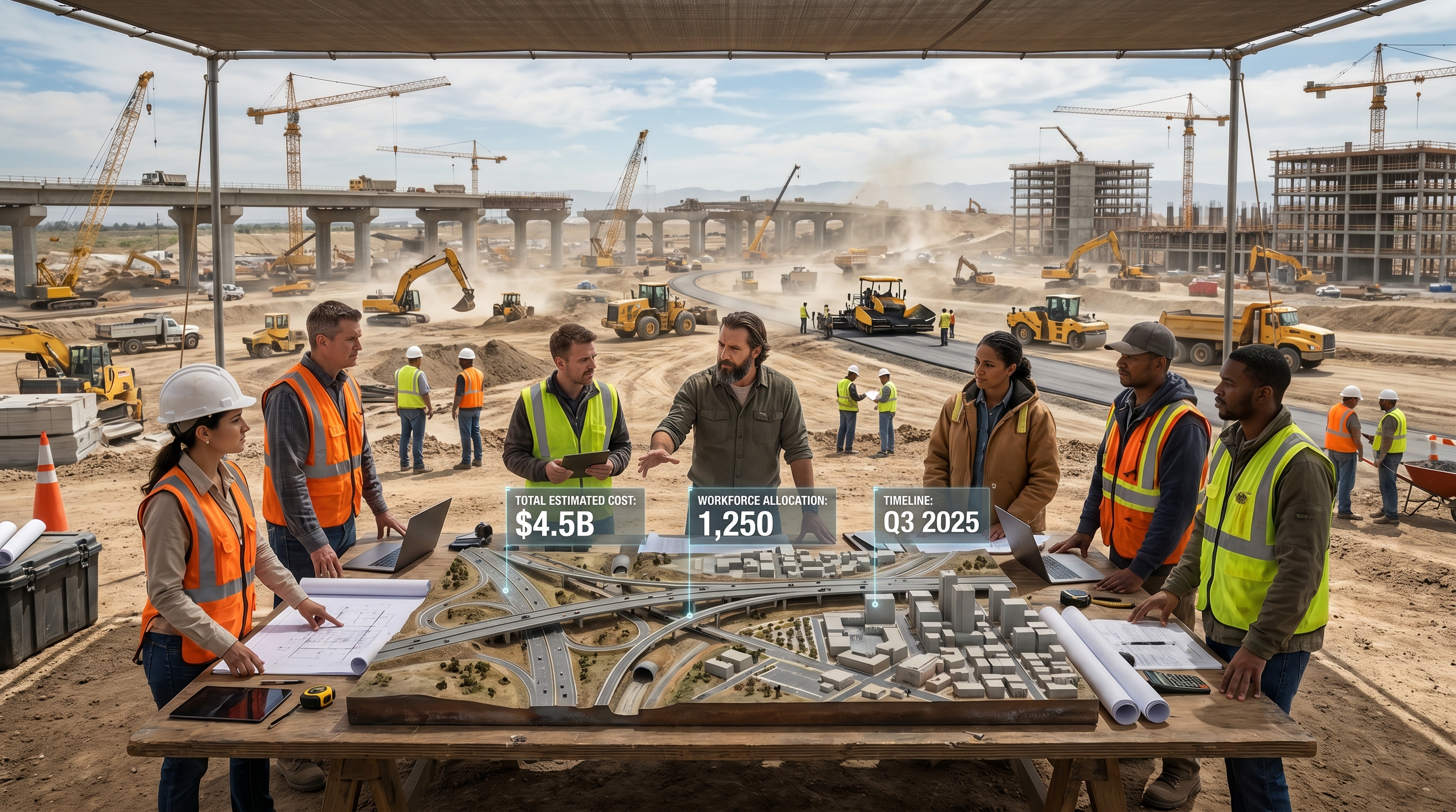 Construction site overview